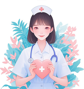 女护士爱心卡通人物素材