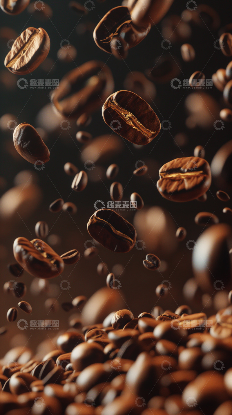 咖啡豆浓情简约海报