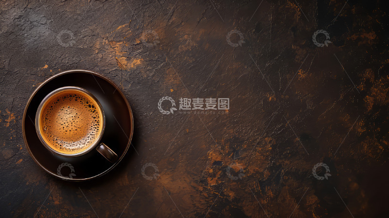 高清大图下载【趣麦麦图】清新简约俯视咖啡banner