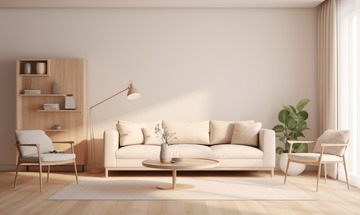 简约客厅沙发背景素材