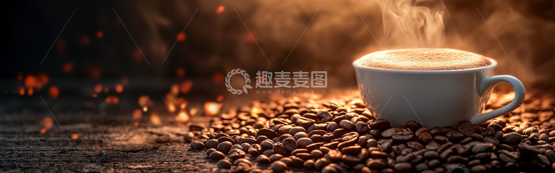 高清大图下载【趣麦麦图】咖啡美食海报背景素材