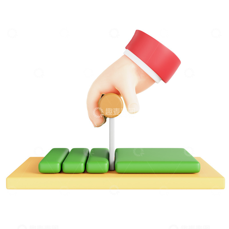 源文件下载【趣麦麦图】3D清明节立体青团手工制作元素