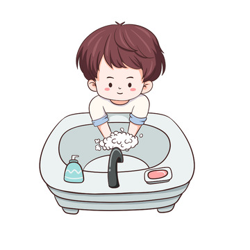 世界卫生日洗手人物