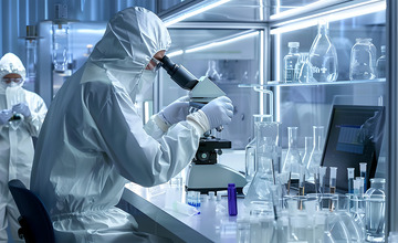 科学家做实验摄影素材