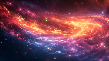 梦幻彩色银河背景