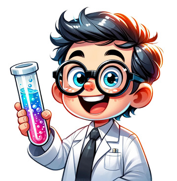 卡通职业科学家素材