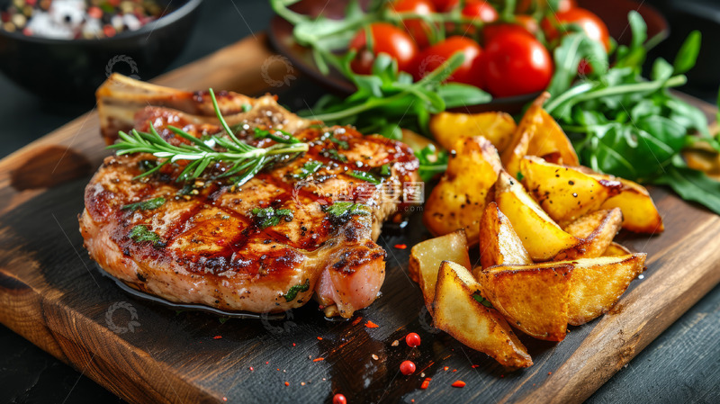 高清大图下载【趣麦麦图】美味的牛排宣传海报背景