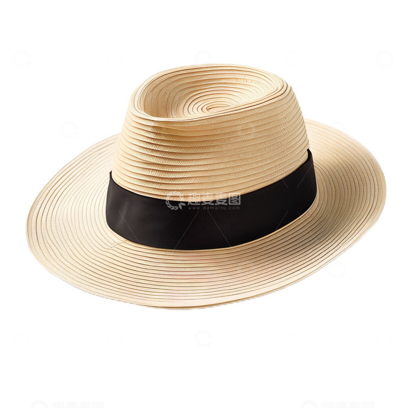 高清大图下载【趣麦麦图】3D立体真实草帽郊游编织