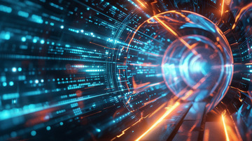 数字光环虚拟空洞光影背景