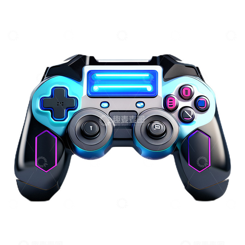 高清大图下载【趣麦麦图】3D立体游戏机械手柄科技