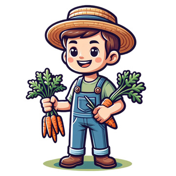 卡通职业素材之农民