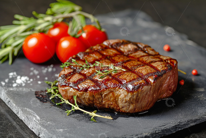 高清大图下载【趣麦麦图】新鲜牛排美食餐饮海报