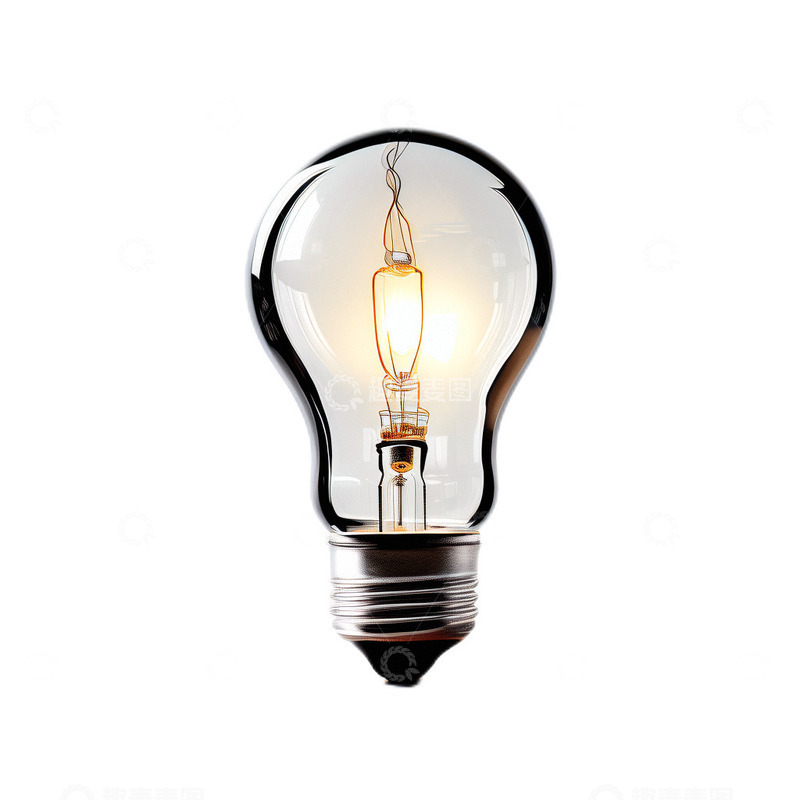 高清大图下载【趣麦麦图】3D立体灯泡玻璃灯光电灯真实