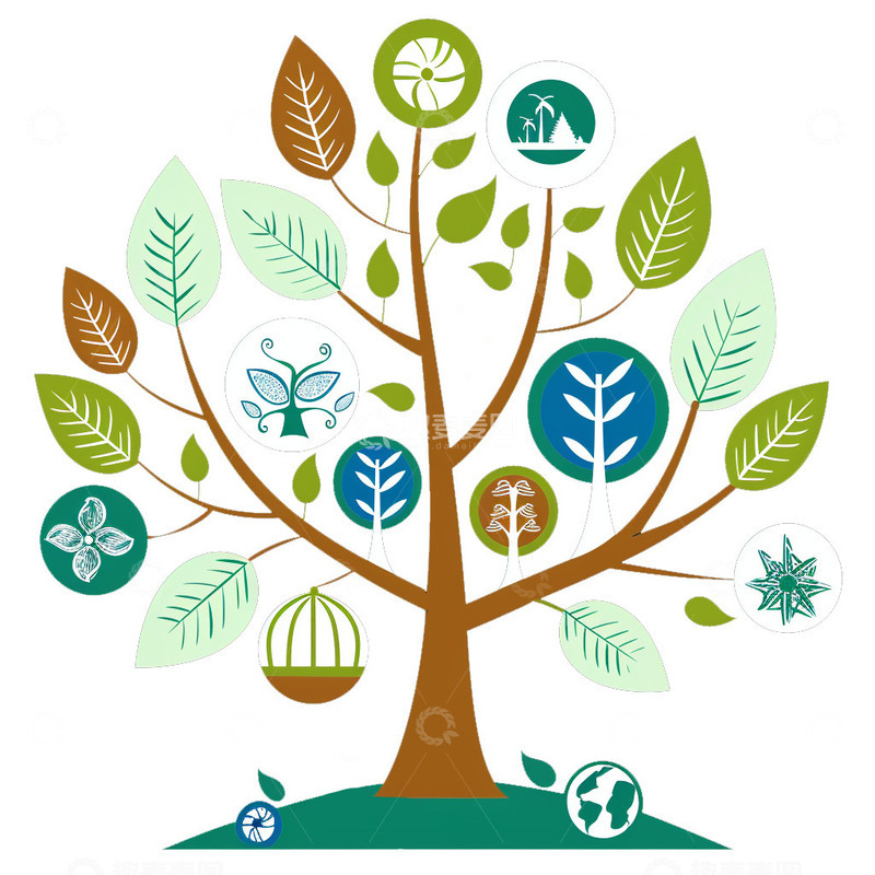 创意环保主题树木
