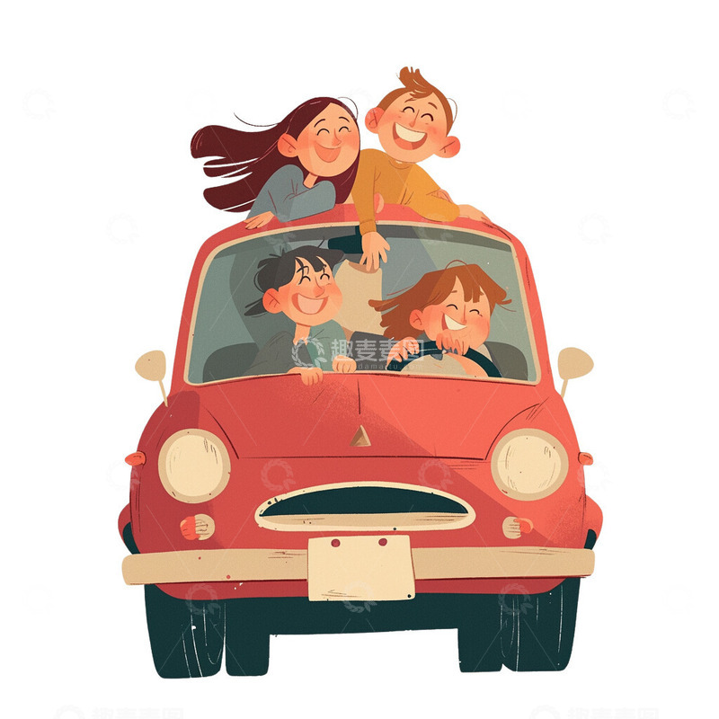 高清大图下载【趣麦麦图】-开汽车户外兜风郊游的青年2