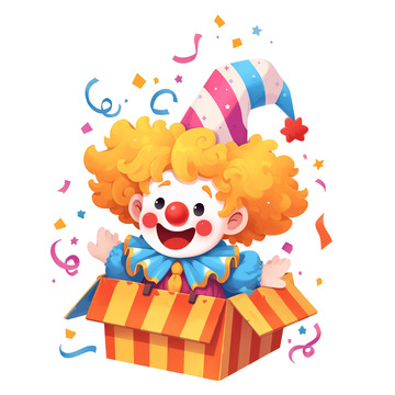 愚人节卡通风格小丑人物形象