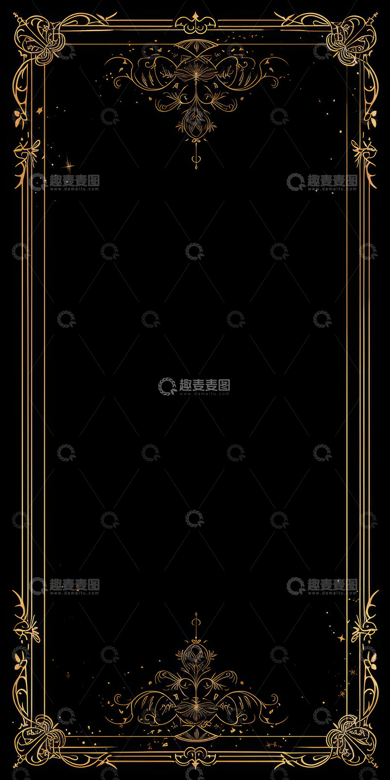 高清大图下载【趣麦麦图】欧式边框花纹背景图