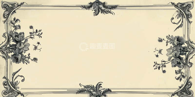 高清大图下载【趣麦麦图】欧式花纹边框banner素材