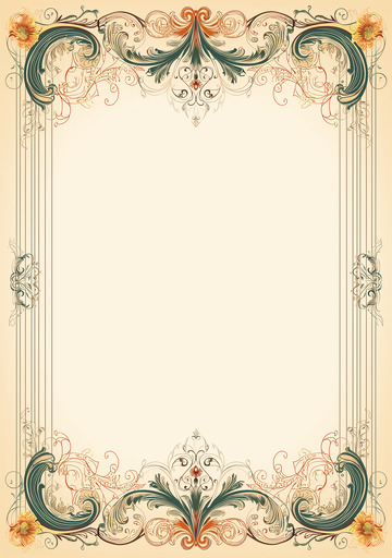 欧式风格授权书奢华花纹边框