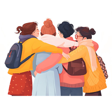 青年节人物扁平风格素材