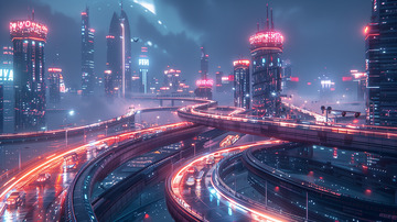 城市夜景背景
