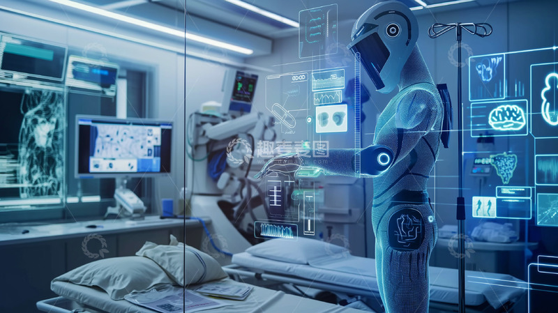 高清大图下载【趣麦麦图】高科技人工智能研究背景