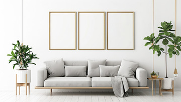 电商家居背景浅色墙面背景