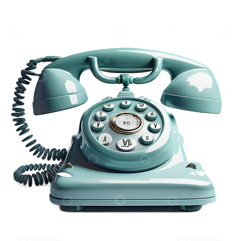 高清大图下载【趣麦麦图】3D立体卡通台式电话拨号