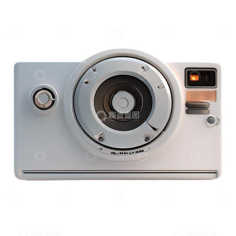 高清大图下载【趣麦麦图】3D立体卡通照相机白色机械