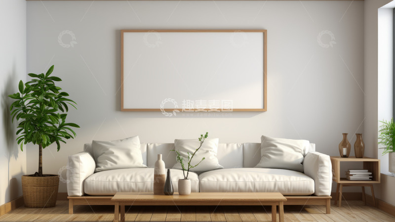 高清大图下载【趣麦麦图】室内淡雅家居沙发客厅
