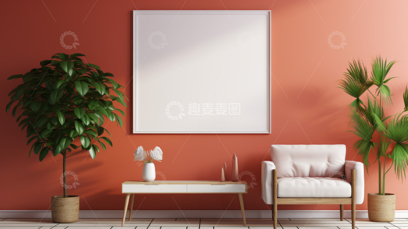 高清大图下载【趣麦麦图】现代装修风格客厅内景背景素材