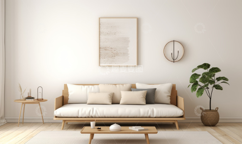 高清大图下载【趣麦麦图】现代风格室内海报背景素材