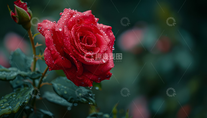 高清大图下载【趣麦麦图】写实粉色玫瑰摄影