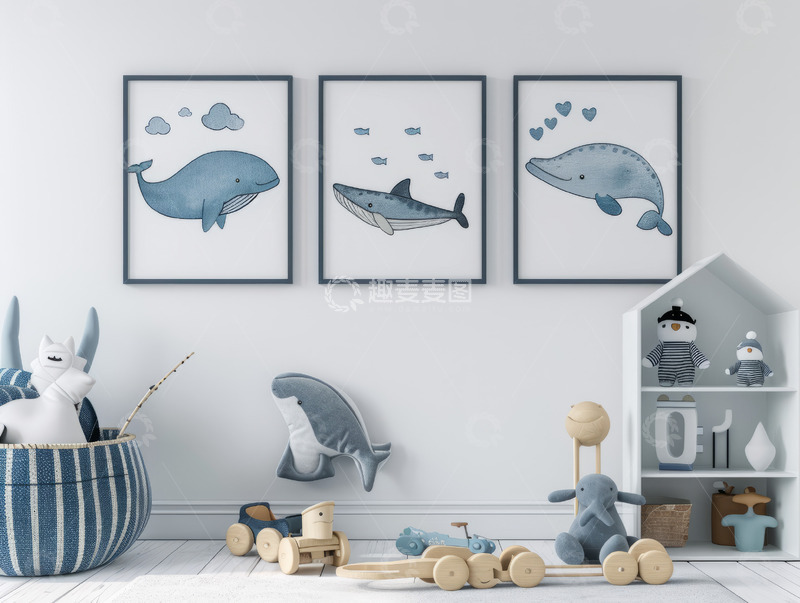 高清大图下载【趣麦麦图】温馨清新儿童房家居装饰背景