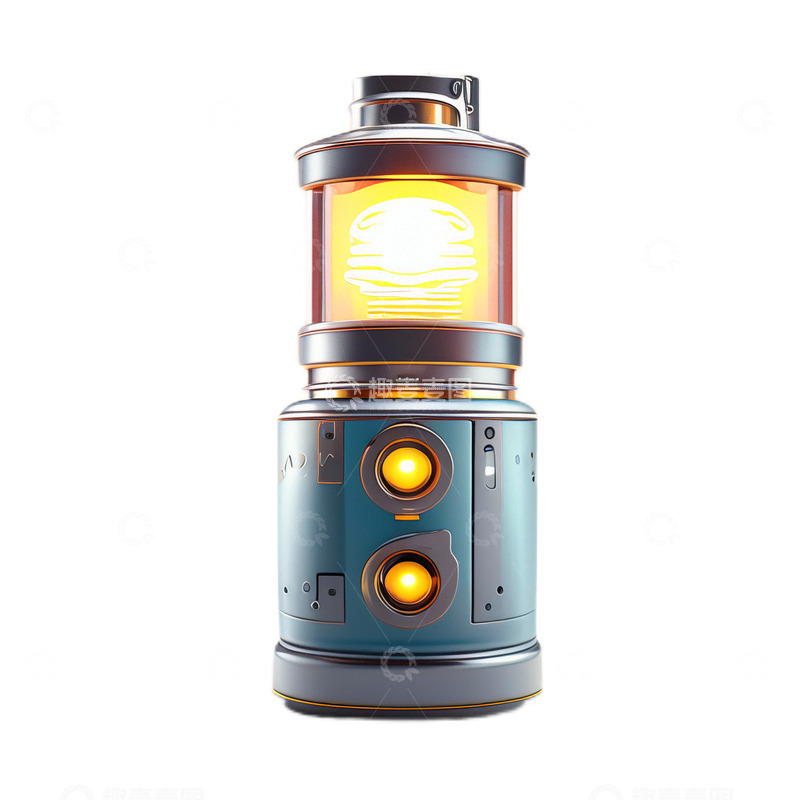 高清大图下载【趣麦麦图】3D立体卡通露营灯旅行电器