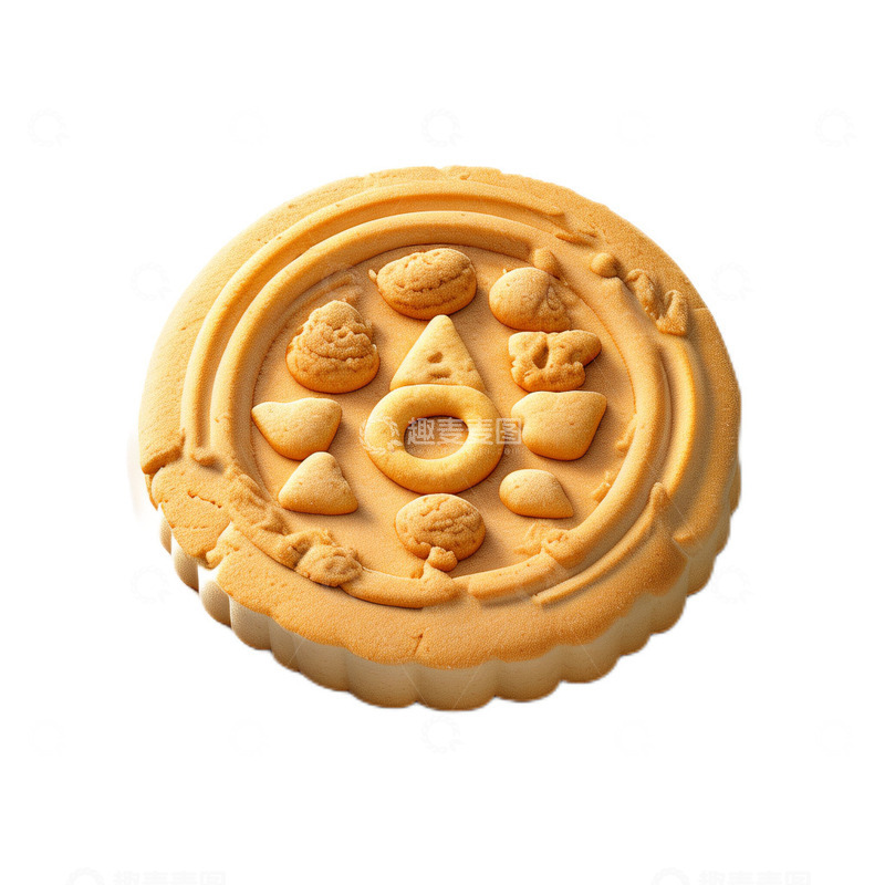 高清大图下载【趣麦麦图】3D立体卡通曲奇饼干食物零食