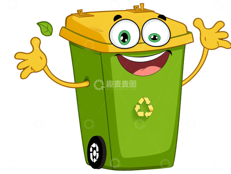 高清大图下载【趣麦麦图】创意环保垃圾箱