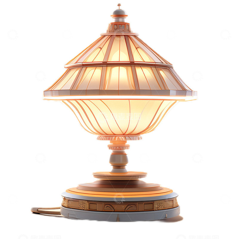 高清大图下载【趣麦麦图】3D立体卡通台灯欧式灯光