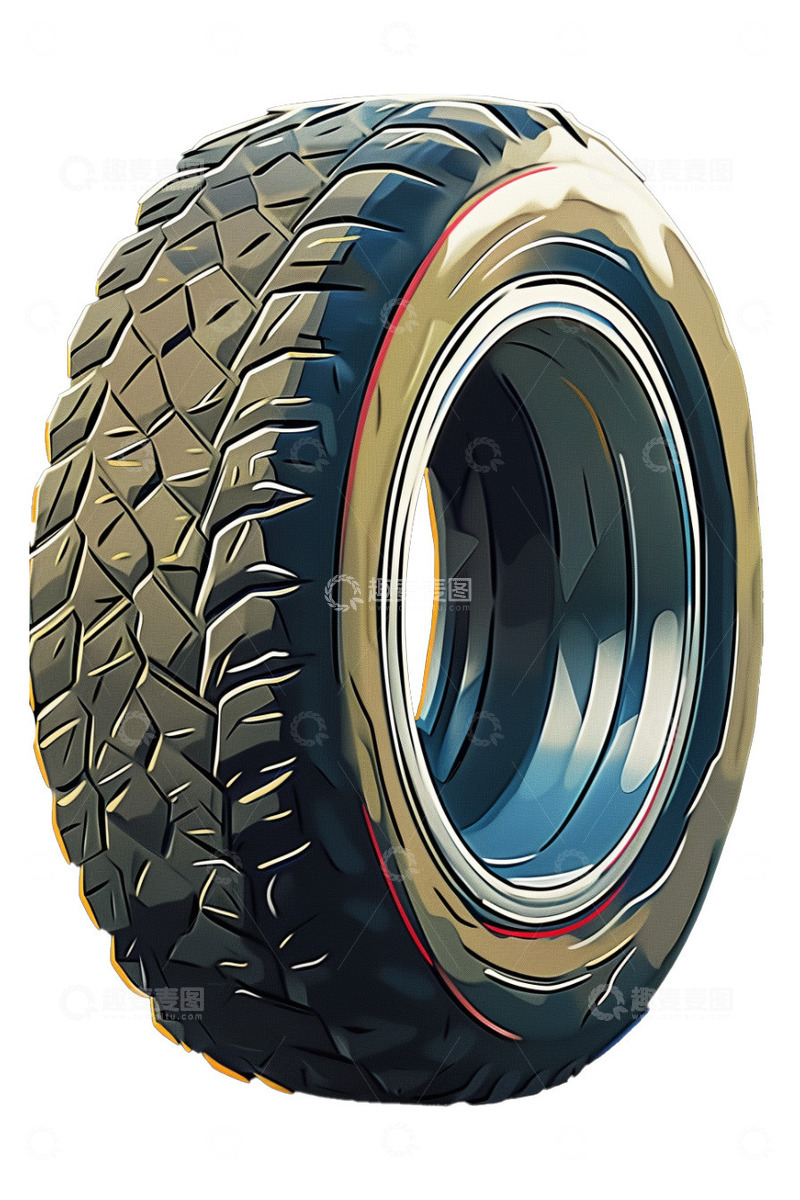 高清大图下载【趣麦麦图】手绘轮胎汽修素材