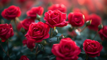 摄影写实红色玫瑰