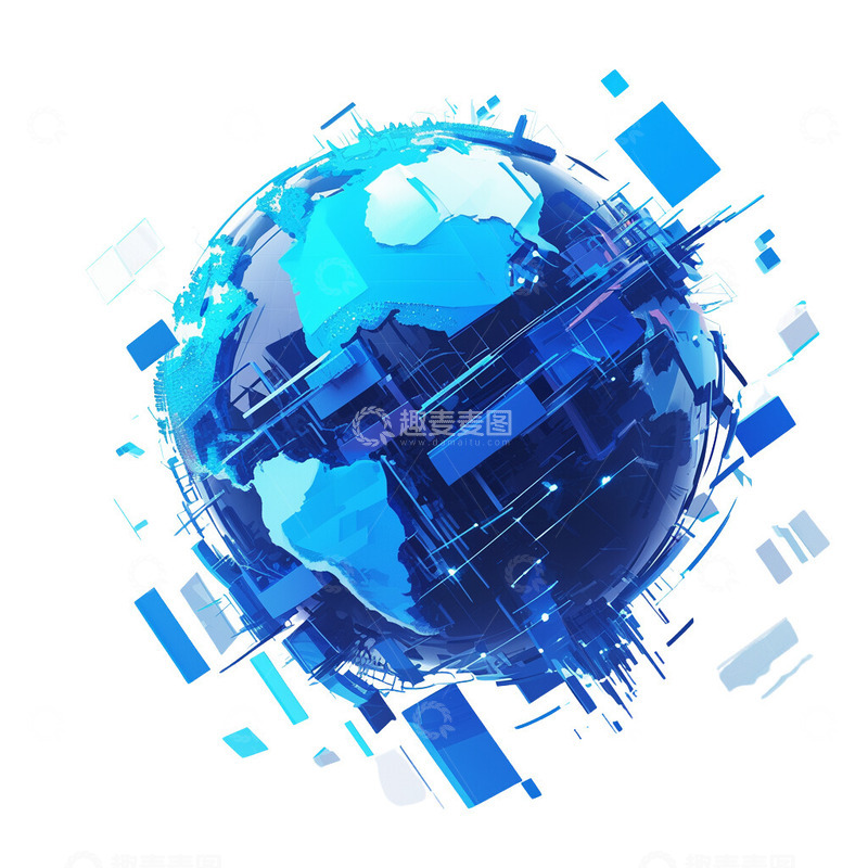 高清大图下载【趣麦麦图】未来科技数字地球