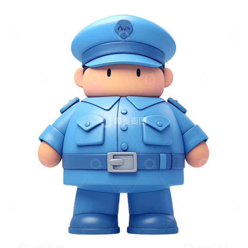 高清大图下载【趣麦麦图】安全日安保人员卡通形象