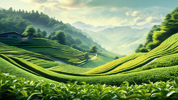 春茶茶山茶园茶田