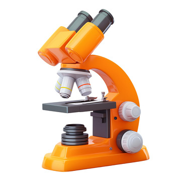 3D橙色显微镜显示