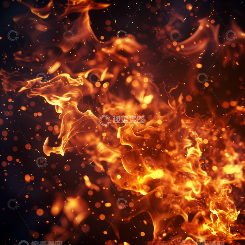高清大图下载【趣麦麦图】大火主图背景