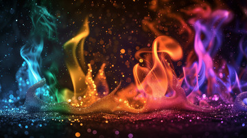 燃烧彩色火焰背景