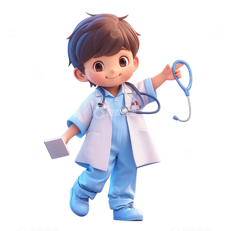 高清大图下载【趣麦麦图】小医生卡通插画2