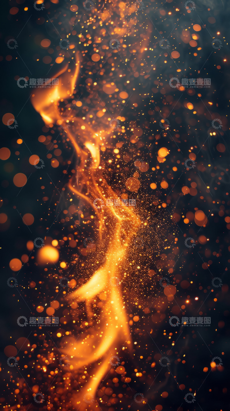 高清大图下载【趣麦麦图】火焰设计素材H5背景