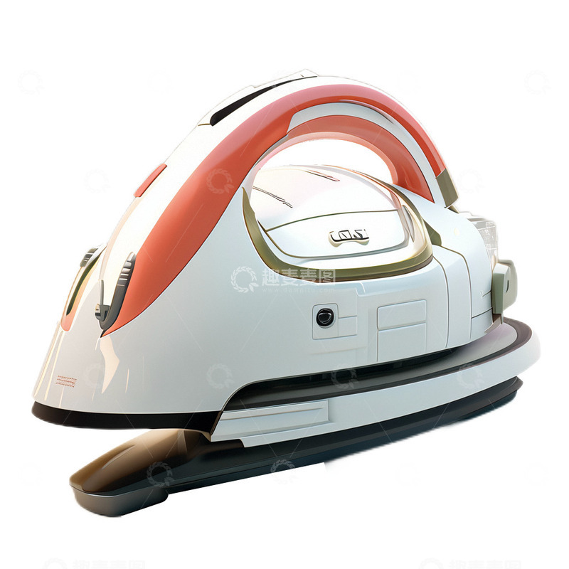 高清大图下载【趣麦麦图】3D立体卡通熨斗熨烫电器白色机器