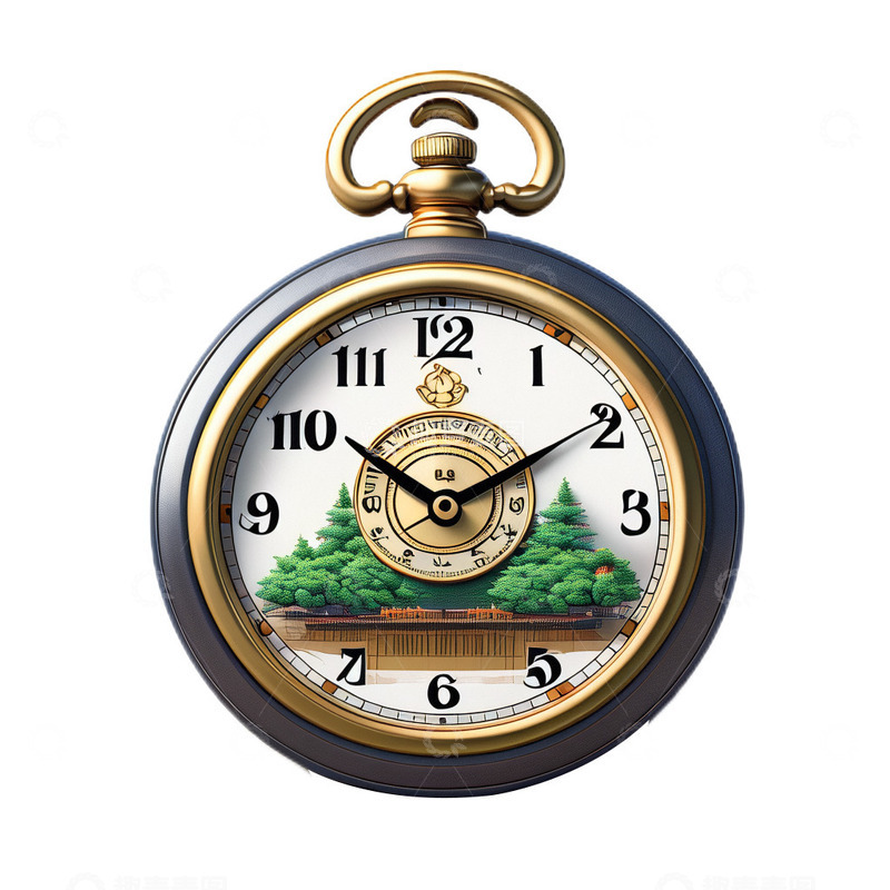 高清大图下载【趣麦麦图】3D立体卡通怀表欧式金属复古